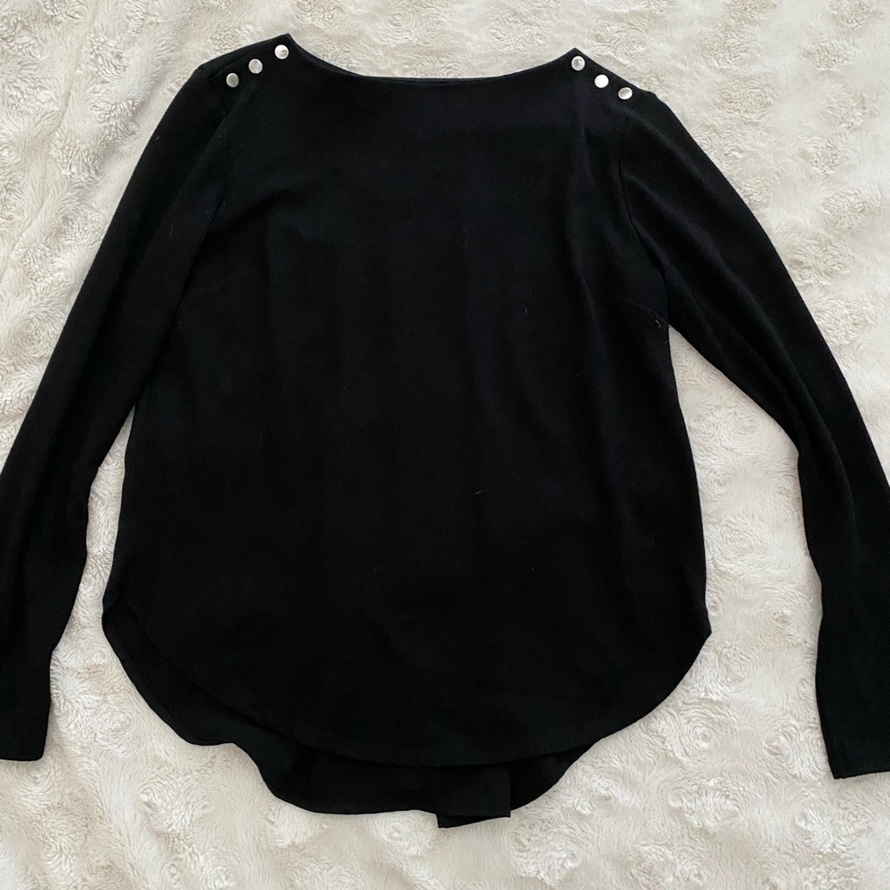 🌸Mixed Media Black Forever 21 Top. Large🌸